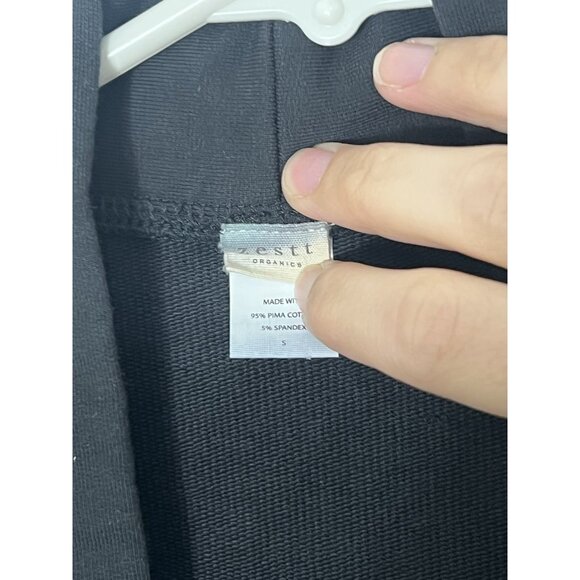 Zestt Organics Black Open Cardigan Size Small Pockets - Picture 6 of 14